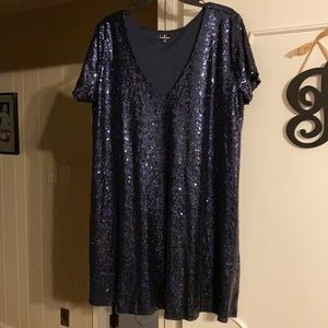 Lulus Women’s Navy Sequin Dress !!!!